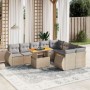 Juego de sofás jardín con cojines beige 10 pzas ratán sintético de , Conjuntos de jardín - Ref: Foro24-3272354, Precio: 692,1...