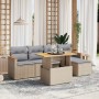Juego de sofás jardín con cojines 6 pzas ratán sintético beige de , Conjuntos de jardín - Ref: Foro24-3276034, Precio: 385,35...