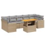 Juego de sofás de jardín con cojines beige 8 pzas ratán PE de , Conjuntos de jardín - Ref: Foro24-3271227, Precio: 558,35 €, ...