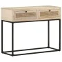 Mesa consola madera maciza de mango y caña natural 100x35x76 cm by vidaXL, Side tables - Ref: Foro24-323512, Price: 123,60 €,...