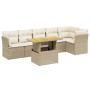 Set sofás de jardín 7 piezas y cojines ratán sintético beige de , Conjuntos de jardín - Ref: Foro24-3270841, Precio: 491,36 €...