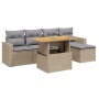 Juego de sofás jardín con cojines 6 pzas ratán sintético beige de , Conjuntos de jardín - Ref: Foro24-3271290, Precio: 385,03...