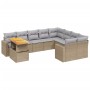 Juego de sofás jardín con cojines beige 10 pzas ratán sintético de , Conjuntos de jardín - Ref: Foro24-3271479, Precio: 621,6...