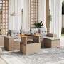 Juego de sofás jardín con cojines 6 pzas ratán sintético beige de , Conjuntos de jardín - Ref: Foro24-3272613, Precio: 396,23...