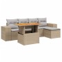 Juego de sofás jardín con cojines 6 pzas ratán sintético beige de , Conjuntos de jardín - Ref: Foro24-3272613, Precio: 396,23...
