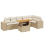 Set sofás de jardín 7 piezas y cojines ratán sintético beige de , Conjuntos de jardín - Ref: Foro24-3272647, Precio: 509,57 €...