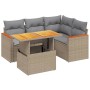 Juego de sofás jardín con cojines 5 pzas ratán sintético beige de , Conjuntos de jardín - Ref: Foro24-3273061, Precio: 361,45...