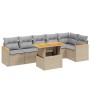 Set sofás de jardín 7 piezas y cojines ratán sintético beige de , Conjuntos de jardín - Ref: Foro24-3273089, Precio: 467,29 €...