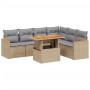 Set sofás de jardín 7 piezas y cojines ratán sintético beige de , Conjuntos de jardín - Ref: Foro24-3273096, Precio: 467,29 €...