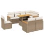 Set de sofás de jardín 9 pzas con cojines ratán sintético beige de , Conjuntos de jardín - Ref: Foro24-3273172, Precio: 611,1...