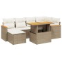 Set sofás de jardín 7 piezas y cojines ratán sintético beige de , Conjuntos de jardín - Ref: Foro24-3273179, Precio: 463,09 €...