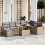 Set de sofás de jardín 9 pzas con cojines ratán sintético beige de , Conjuntos de jardín - Ref: Foro24-3273215, Precio: 550,4...