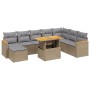 Set de sofás de jardín 9 pzas con cojines ratán sintético beige de , Conjuntos de jardín - Ref: Foro24-3273215, Precio: 550,4...
