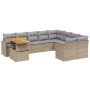 Juego de sofás jardín con cojines beige 10 pzas ratán sintético de , Conjuntos de jardín - Ref: Foro24-3273243, Precio: 613,6...