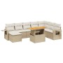 Set de sofás de jardín 9 pzas con cojines ratán sintético beige de , Conjuntos de jardín - Ref: Foro24-3271891, Precio: 600,8...