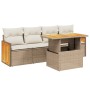 Juego de sofás jardín con cojines 5 pzas ratán sintético beige de , Conjuntos de jardín - Ref: Foro24-3273837, Precio: 336,25...