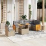 Set sofás de jardín 7 piezas y cojines ratán sintético beige de , Conjuntos de jardín - Ref: Foro24-3273985, Precio: 469,49 €...