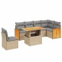 Set sofás de jardín 7 piezas y cojines ratán sintético beige de , Conjuntos de jardín - Ref: Foro24-3273985, Precio: 469,49 €...