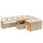 Juego de sofás jardín con cojines beige 10 pzas ratán sintético de , Conjuntos de jardín - Ref: Foro24-3274117, Precio: 662,9...