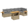 Set sofás de jardín 7 piezas y cojines ratán sintético beige de , Conjuntos de jardín - Ref: Foro24-3273530, Precio: 484,06 €...