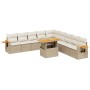 Set de sofás de jardín 11pzas con cojines ratán sintético beige de , Conjuntos de jardín - Ref: Foro24-3273704, Precio: 777,9...