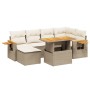 Set sofás de jardín 7 piezas y cojines ratán sintético beige de , Conjuntos de jardín - Ref: Foro24-3273620, Precio: 531,11 €...