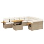 Juego de sofás jardín con cojines beige 10 pzas ratán sintético de , Conjuntos de jardín - Ref: Foro24-3273676, Precio: 716,2...