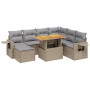 Juego de sofás de jardín con cojines beige 8 pzas ratán PE de , Conjuntos de jardín - Ref: Foro24-3275719, Precio: 534,24 €, ...
