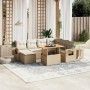 Juego de sofás de jardín con cojines beige 8 pzas ratán PE de , Conjuntos de jardín - Ref: Foro24-3271870, Precio: 537,00 €, ...