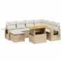 Juego de sofás de jardín con cojines beige 8 pzas ratán PE de , Conjuntos de jardín - Ref: Foro24-3271870, Precio: 537,00 €, ...