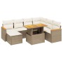 Juego de sofás de jardín con cojines beige 8 pzas ratán PE de , Conjuntos de jardín - Ref: Foro24-3273193, Precio: 518,59 €, ...