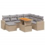 Juego de sofás de jardín con cojines beige 8 pzas ratán PE de , Conjuntos de jardín - Ref: Foro24-3271430, Precio: 515,46 €, ...