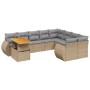 Juego de sofás jardín con cojines beige 10 pzas ratán sintético de , Conjuntos de jardín - Ref: Foro24-3272361, Precio: 692,1...