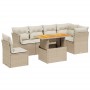 Set sofás de jardín 7 piezas y cojines ratán sintético beige de , Conjuntos de jardín - Ref: Foro24-3270855, Precio: 491,36 €...