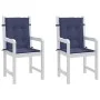 Cojines para silla con respaldo bajo 2 uds tela azul marino de , Cojines para sillas y sofás - Ref: Foro24-378680, Precio: 26...