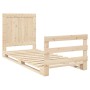 Estructura de cama con cabecero madera maciza de pino 90x200 cm de , Camas y somieres - Ref: Foro24-3281538, Precio: 145,44 €...
