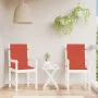 Cojines silla respaldo bajo 2 ud tela rojo melange 100x50x4 cm de , Cojines para sillas y sofás - Ref: Foro24-4002463, Precio...