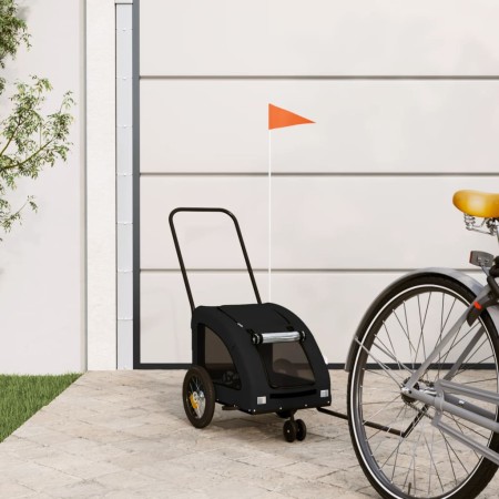 Remolque de bicicleta mascotas hierro tela Oxford negro de , Cochecitos para mascotas - Ref: Foro24-93975, Precio: 102,05 €, ...