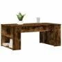 Mesa de centro madera de ingeniería roble ahumado 102x55x42 cm de , Mesas de centro - Ref: Foro24-831858, Precio: 62,65 €, De...