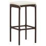 Mesa y taburetes de jardín 3 pzas madera acacia ratán PE marrón de , Conjuntos de jardín - Ref: Foro24-3295266, Precio: 183,7...