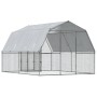 Gallinero con techo y puerta acero galvanizado plateado de , Jaulas y habitáculos para animales pequeños - Ref: Foro24-329491...