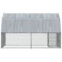 Gallinero con techo y puerta acero galvanizado plateado de , Jaulas y habitáculos para animales pequeños - Ref: Foro24-329491...