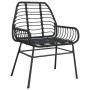 Sillas de jardín 2 unidades ratán sintético negro de , Sillas de jardín - Ref: Foro24-369091, Precio: 112,01 €, Descuento: %