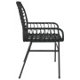 Sillas de jardín 2 unidades ratán sintético negro de , Sillas de jardín - Ref: Foro24-369091, Precio: 112,01 €, Descuento: %