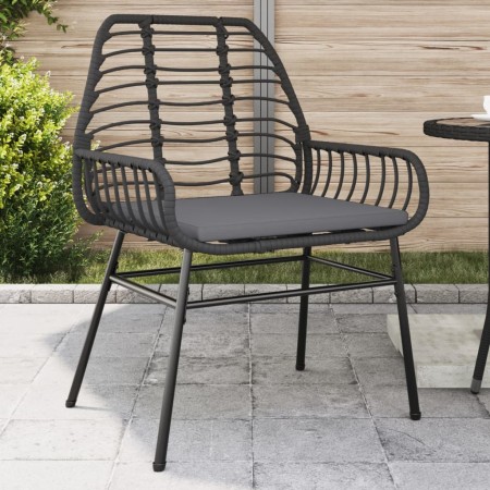 Sillones de jardín con cojines 2 uds ratán sintético negro de , Sillas de jardín - Ref: Foro24-369093, Precio: 116,54 €, Desc...