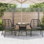 Sillones de jardín con cojines 2 uds ratán sintético negro de , Sillas de jardín - Ref: Foro24-369093, Precio: 116,54 €, Desc...