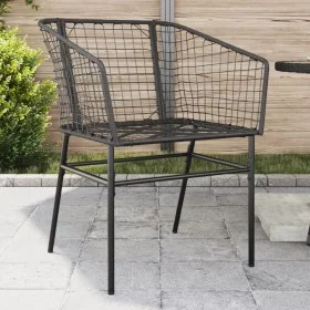 Sillas de jardín 2 unidades ratán sintético negro de , Sillas de jardín - Ref: Foro24-369098, Precio: 110,52 €, Descuento: %