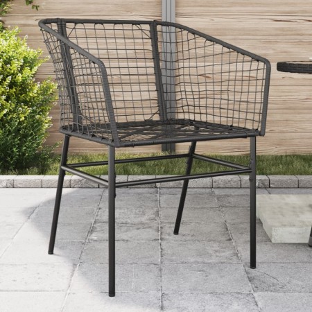 Sillas de jardín 2 unidades ratán sintético negro de , Sillas de jardín - Ref: Foro24-369098, Precio: 94,34 €, Descuento: %
