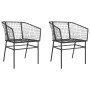 Sillas de jardín 2 unidades ratán sintético negro de , Sillas de jardín - Ref: Foro24-369098, Precio: 94,34 €, Descuento: %