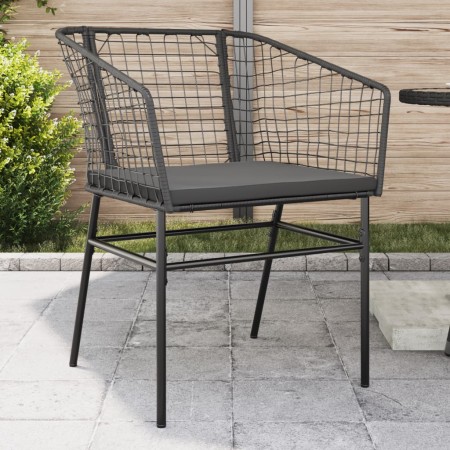 Sillones de jardín con cojines 2 uds ratán sintético negro de , Sillas de jardín - Ref: Foro24-369100, Precio: 92,21 €, Descu...